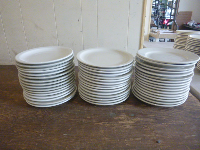 lot 14 image: 46 White Dinner Plates