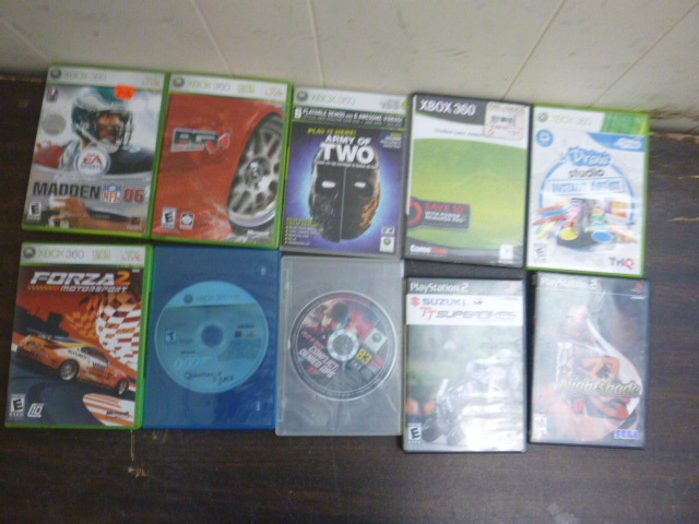 lot 33 image: 7 XBox 360, XBox Game and 2 PlayStation II Games