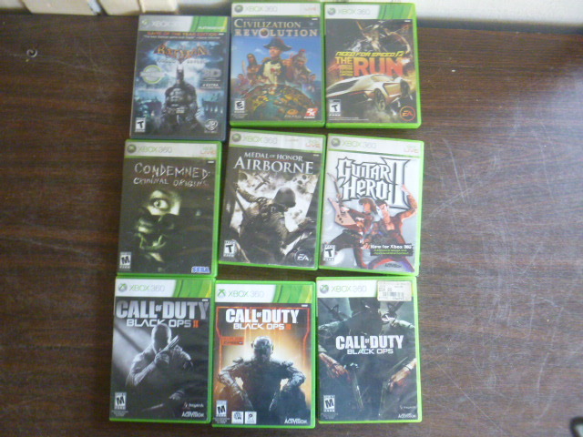 lot 31 image: 9 XBox 360 Games