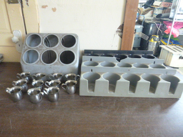 lot 53 image: Speed Rails, Silverware Holder and Syrup Dispensers