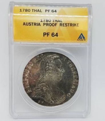 lot 3 image: 1780 THAL PF 64 Austria Proof Restrike