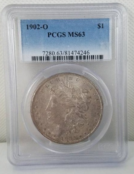 lot 13 image: 1902  - O PCGS MS63 Morgan Silver Dollar