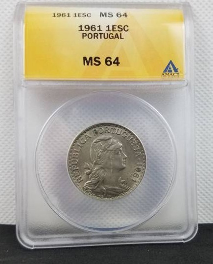 lot 19 image: 1961 1 ESC MS 64 Portugal Coin