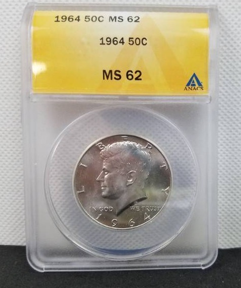 lot 24 image: 1964 50 cent MS 62