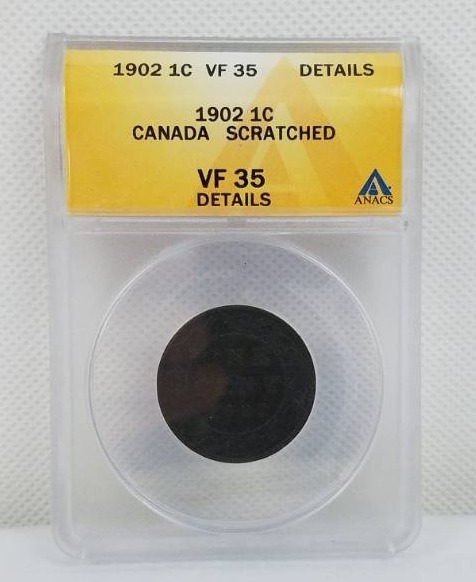 lot 52 image: 1902 1c VF 35 Details Canada Scratched