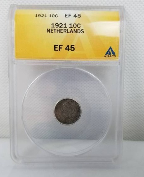 lot 101 image: 1921 10 CENT EF 45 Netherlands