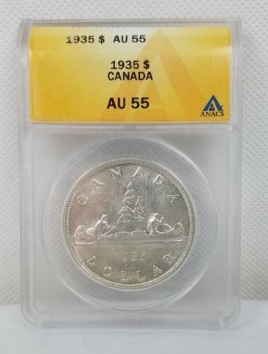 lot 103 image: 1935 AU 55 Canada Dollar