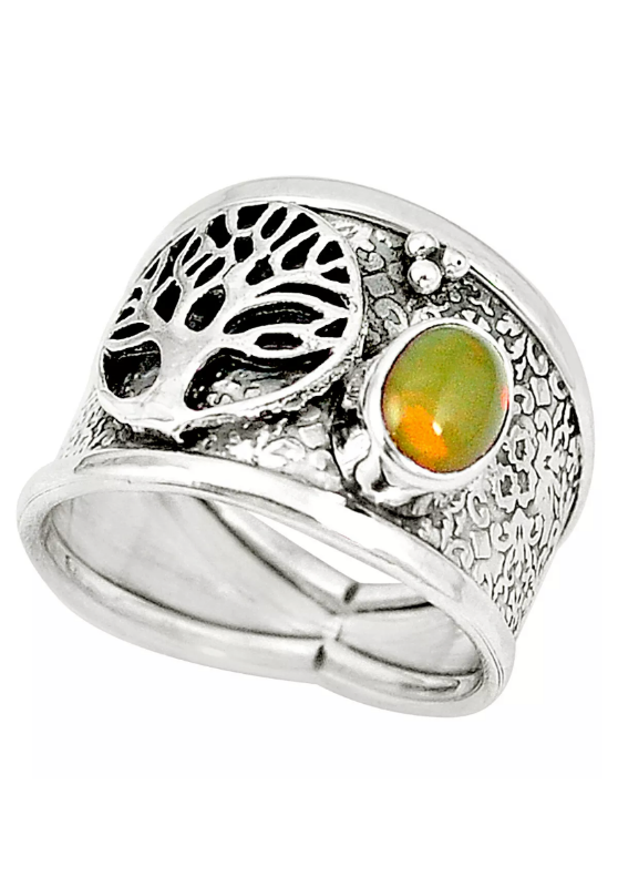.925 Silver Ring with Opal