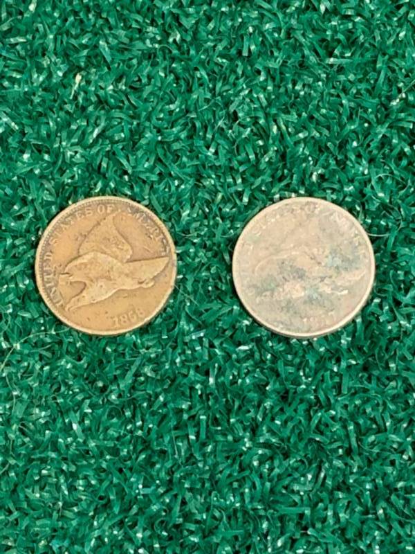 1857 & 1858 Flying Eagle Cents
