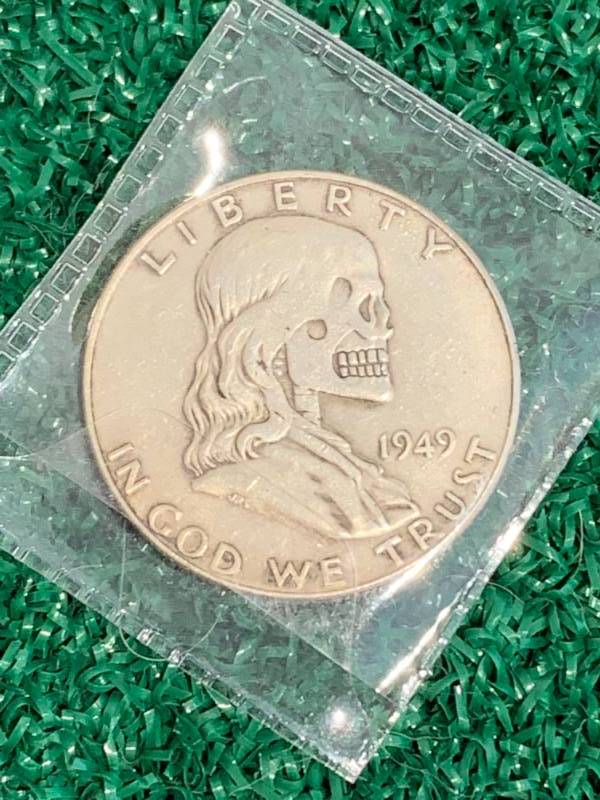 1949 Franklin Half Dollar Hobo Coin