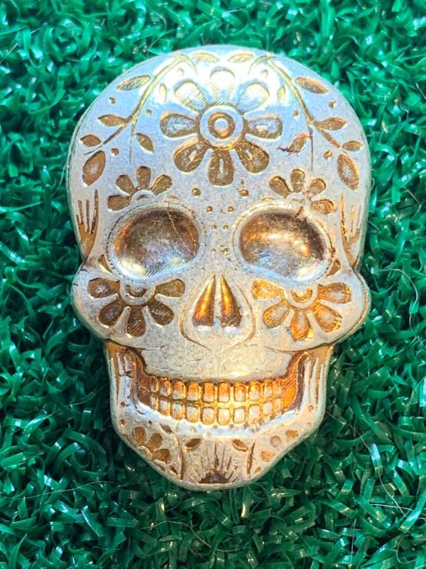 2 oz Silver .999 Sugar Skull Unique Find