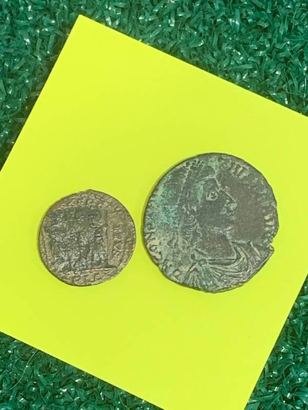 Lot of 2 Imperial Bronze Coins from Archaelogical Dig in Europe