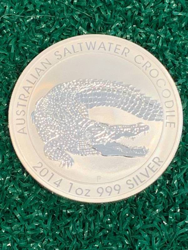 2014 Austrailian Saltwater Crocodile .999 Silver Coin