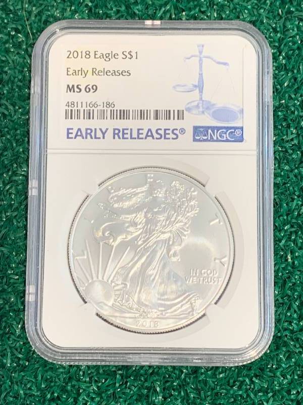 2018 MS 69 Early Release .999 Silver Eagle