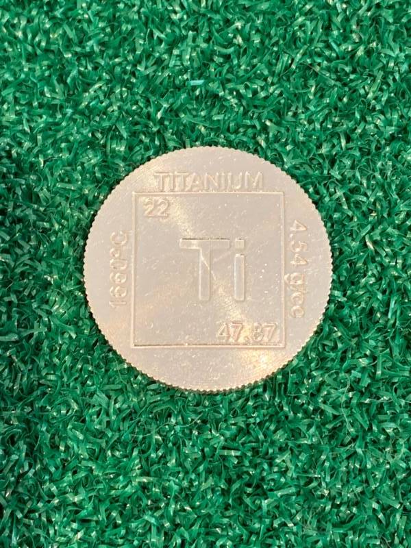 1oz One Ounce Pure .999 Investment Grade Titanium Round