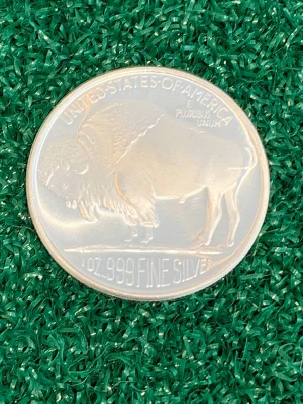 1oz .999 Silver Bison & Sioux Bar