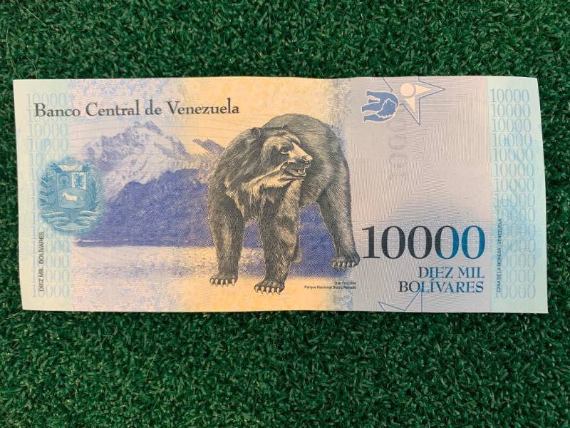 $10,000 Bill from Venezuela (actual currency)