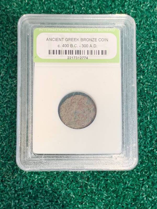 Ancient Greek Bronze Coin c 400bc-300ad
