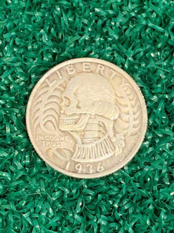 1936 Liberty Quarter Hobo Coin