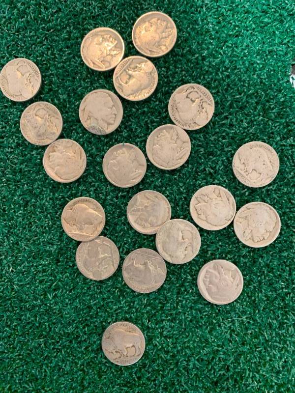 Lot of 20 Buffalo Nickels
