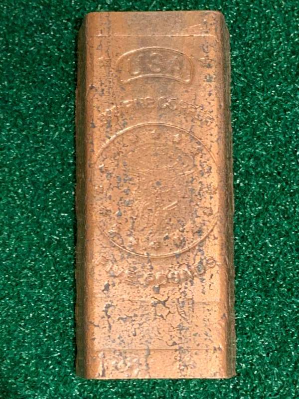Vintage 5 pound .999 Investment Grade Copper Bar