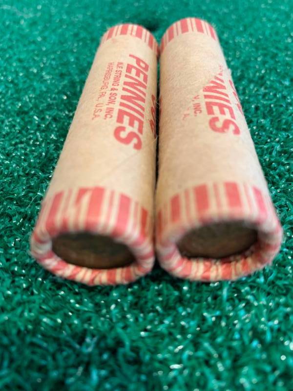 2 Rolls of Wheat Pennies