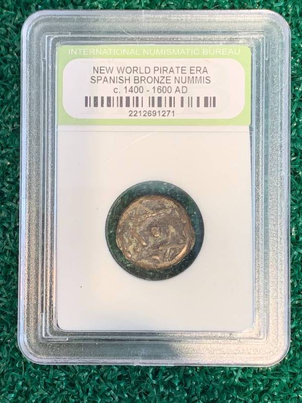 Pirate Era Bronze Nummis Coin c.1400-1600 A.D.