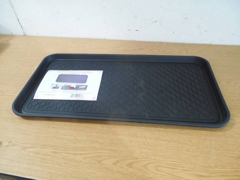 lot 45 image: Ottomanson Black 15 in. x 30 in. Polypropylene Utility Boot Tray