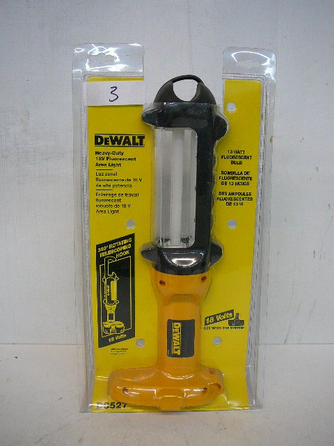 lot 3 image: DeWALT 18v Heavy Duty Fluorescent Light