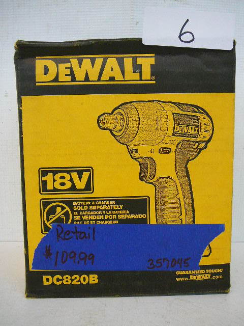lot 6 image: DeWALT 18v 12 Impact Wrench