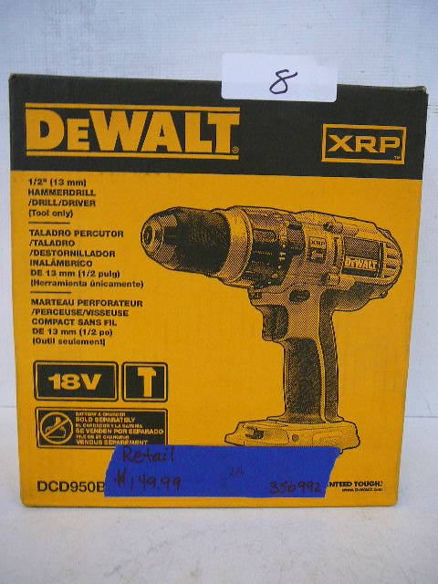 lot 8 image: DeWALT 18V 12 Hammer Drill  Drill Driver