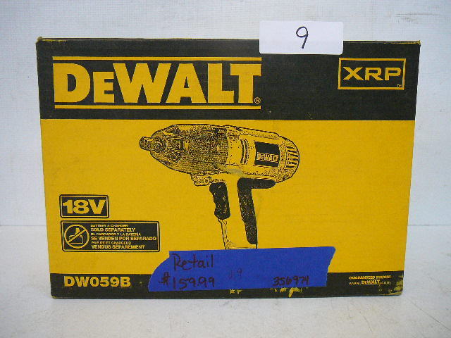 lot 9 image: DeWALT 18v 12 High Torque Impact Wrench