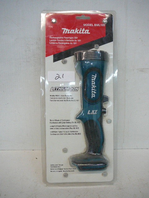 lot 21 image: Makita Rechargeable Flash light 18 volt