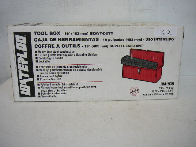 lot 32 image: Tool Box 19 Heavy Duty Steel