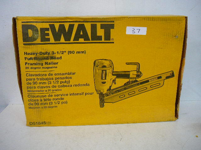 lot 37 image: DeWalt Heavy Duty 3 12 Full Round Head Framing Nailer