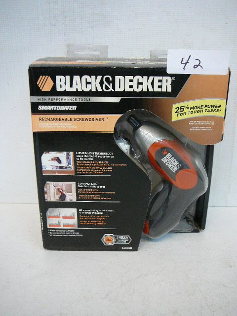 lot 42 image: Black & Decker Rechargeable Smart DriverScrew Driver Kit