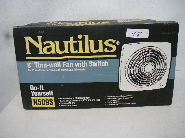 lot 48 image: Nautilus 8 Thru-Wall Fan With Switch