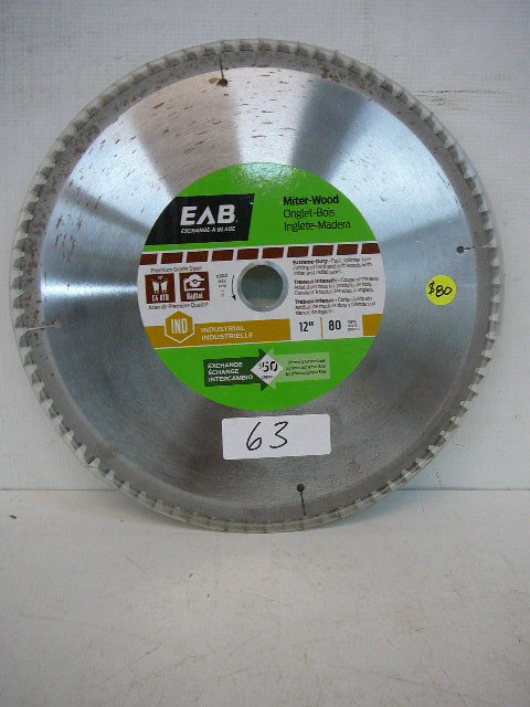lot 63 image: EAB Miter Wood Blade 12 80 Teeth