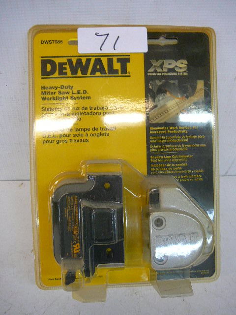 lot 71 image: DeWALT Heavy Duty Mitersaw LED Worklight System