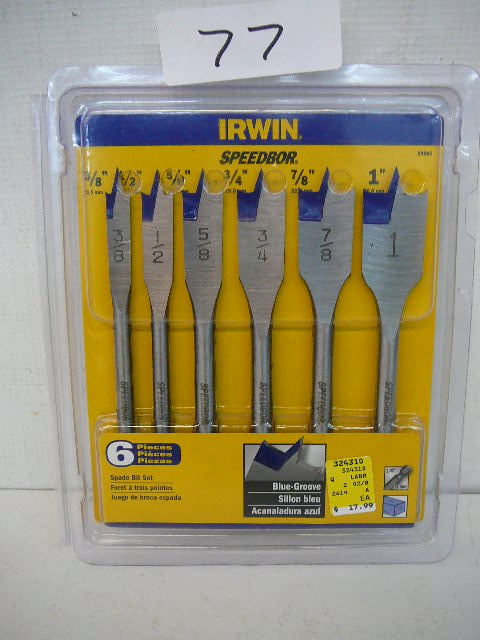 lot 77 image: Irwin Spade Bit Set