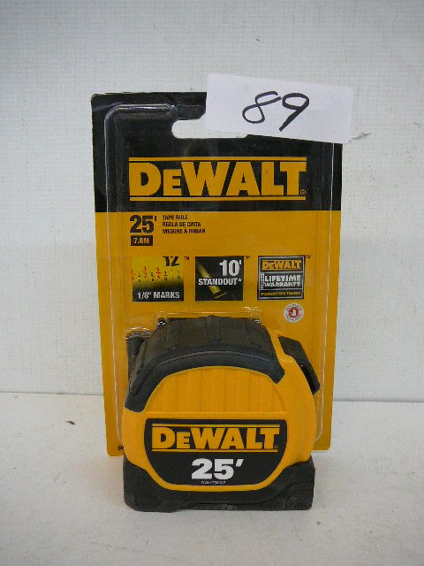 lot 89 image: DeWalt 25 TapeRule