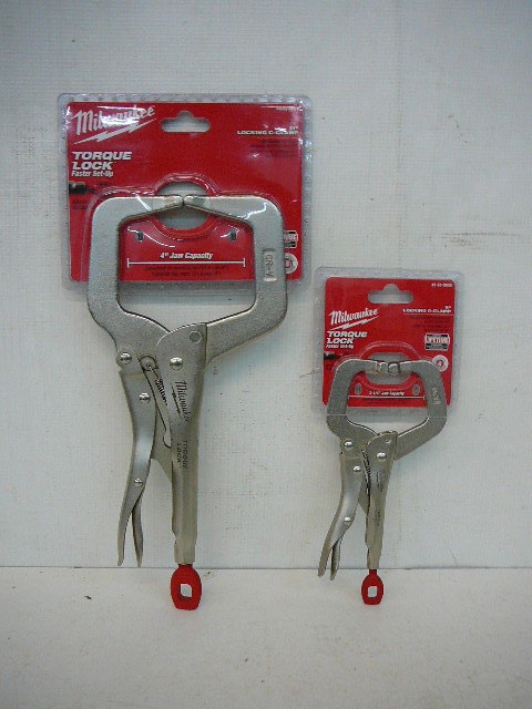lot 95 image: Milwaukee Locking C-Clamps