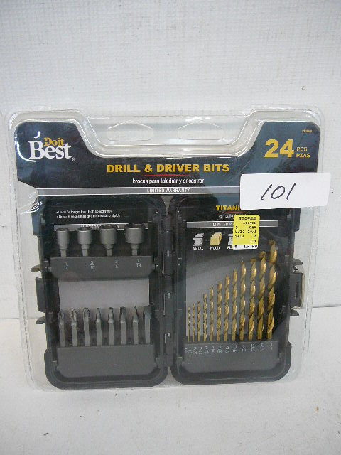 lot 101 image: Drill & Driver Bits 24 Pcs.