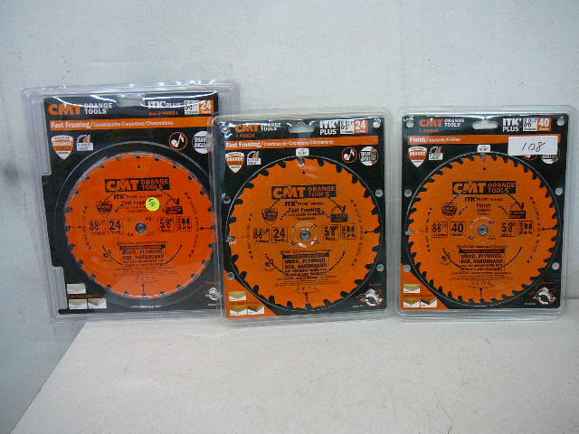lot 108 image: CMT Orange Tools Circular Saw Blades