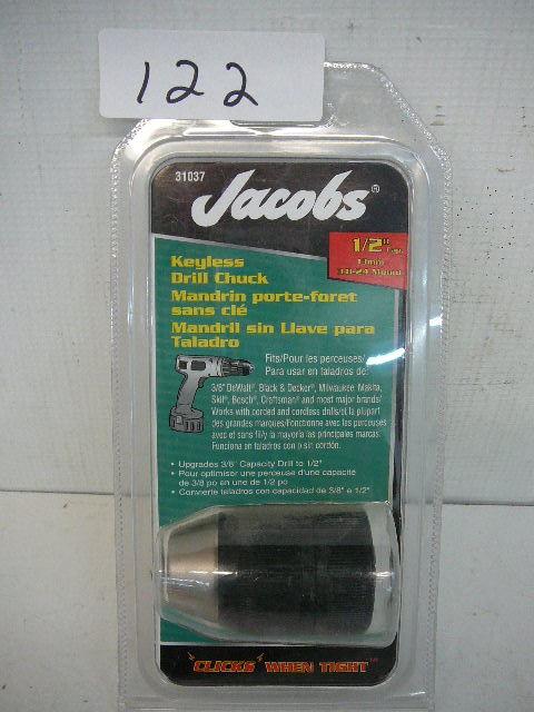 lot 122 image: Jacobs Key less Drill Chuck 12
