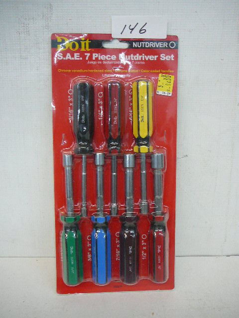 lot 146 image: SAE 7 Piece Nut drive Set