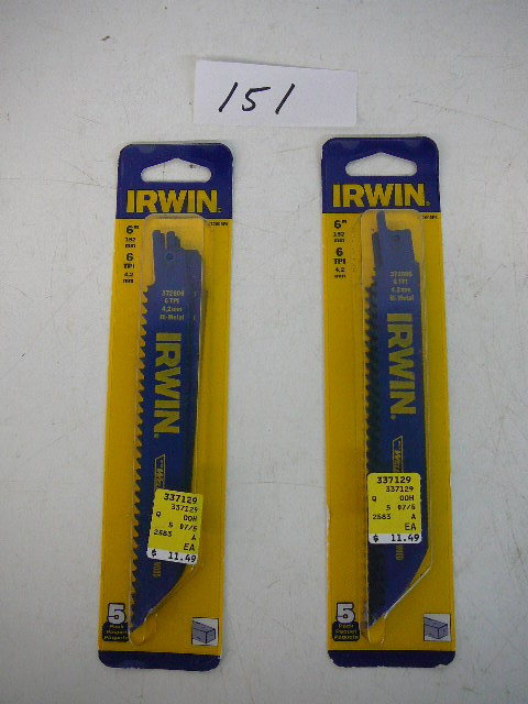 lot 151 image: Irwin Reciprocating Saw Blades