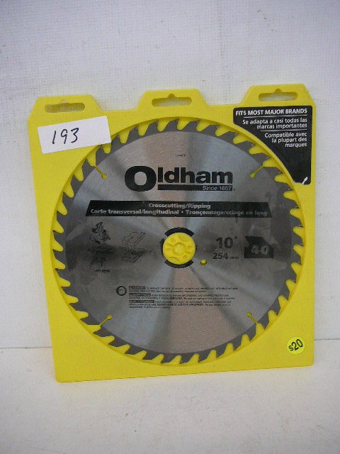 lot 193 image: Oldham 10  40 Teeth Blade