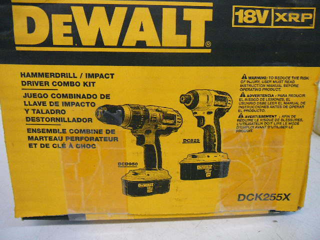 lot 201 image: DeWalt 18 Volt XRP Hammer Drill  Impact Driver Combo Kit