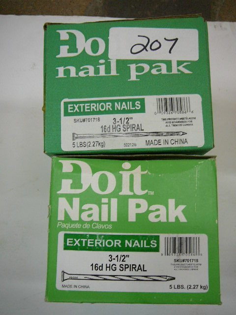 lot 207 image: Exterior Nails